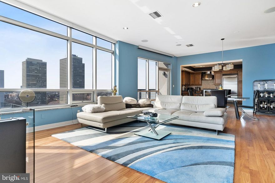Luxury Penthouse Living at one of the finest buildings in Philadelphia
Discover the perfect blend of elegance and comfort in this stunning property! 
Imagine stepping into a spacious foyer to an open floor plan adorned with beautiful hardwood flooring and soaring high ceilings and an incredible unobstructed view of both bridges and the Delaware river. 
 This property is not just a condo; it’s a lifestyle! 
This entire 11th-floor unit commands city scape and water views in the heart of Old City, within the iconic Beaumont condominium, a boutique 14 story building completed in 2005 
Building is pet friendly !
Unit has a Lutron lighting system with automated window treatments
Over 2,700 ft² + of luxuriously finished living space—open-concept layout drenched in natural light 
3 bedrooms, 2.5 bathrooms
Hardwood flooring throughout, high ceilings, recessed lighting 
•