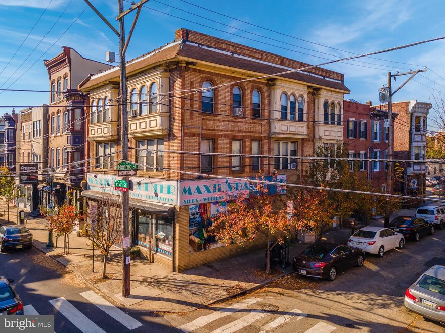 Excellent opportunity to own/develop one of the only double wide, corner lots, in the heart of Queen Village on the historical Fabric Row, located in the Meredith Catchment. This parcel contains 4 residential units and 1 large commercial unit with the potential to finish the basement. Potential for a light, cosmetic renovation to increase rents and allow the buyer to take full advantage of the 10 year tax abatement. Great opportunity to own a prime piece of real estate that will continue to appreciate in value and carry great commercial and residential tenants for many years to come.