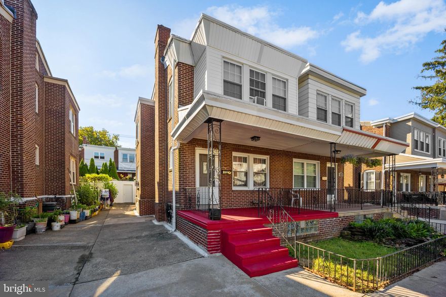 Perfectly set on a tree-lined, quiet street, this Mayfair beauty feels like home the minute you pull up. Conveniently located just blocks from shopping, dining, parks, public transit, and major roads for an easy commute to Center City, New Jersey, or wherever you desire. The open front porch is an ideal setting to relax and enjoy a cup of coffee. The living room is warm and inviting, and centered by a wood burning fireplace.  Past the living area is a separate, spacious dining area that leads to an open kitchen with newly installed glass tile backsplash and recently installed oak cabinets.  Make your way past the kitchen to the enclosed back porch and back yard that is perfect for entertaining.  The second floor features three spacious bedrooms with ample closet space, ceiling fans, and updated vinyl windows. The hall bathroom has been recently updated as well. Make your way back downstairs to the full basement that can be finished for additional living space and has an exit to the back yard. In addition to all these great interior features, there is a spacious drive way and a detached garage for extra storage. This home will not disappoint, make your appointment today! Although the home is in good condition, it is being sold AS-IS. Home inspections are welcome for informational purposes only.