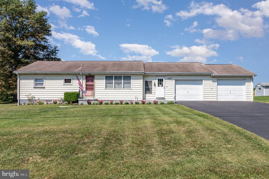 This charming ranch home is a true gem, set in a serene country setting. (Lower Dauphin Schools). With 2 bedrooms and 1 bath, it offers a comfortable and practical layout. The large eat-in kitchen and spacious living room create a welcoming atmosphere, while the office provides a perfect space for work or hobbies. The first-floor laundry adds to the convenience.

Enjoy breathtaking sunsets and picturesque views of endless fields from your covered porch. Garden enthusiasts will find a haven here, with a small greenhouse, garden beds, and a garden room that connects seamlessly to the porch. Additional features include a storage area behind the garage and a canning room in the basement, making it ideal for preserving your homegrown produce. This home truly combines comfort, functionality, and a love for the outdoors.