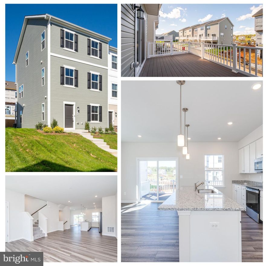 FOR RENT! Located in the premier community of Shenandoah Springs in Ranson, WV, this BRAND NEW end unit townhome offers 3 levels of finished living space and 3 BR/ 2 full & 2 half BA with rear 2 car garage. Laminate LVP flooring throughout the main level. Upgraded kitchen with eat-in dining, oversized island, granite countertops, upgraded cabinets, pantry, and stainless steel appliances. Large deck off kitchen that overlooks the future community pool. The primary bedroom features a walk-in closet and a private ensuite bath. Two additional bedrooms, a full hall bath, and laundry on the bedroom level. The lower level includes a half bath and den space, ideal for additional living space or office. Excellent commuter location with easy access to 340 and Route 9. Close to shopping and restaurants. Washer and dryer included. Applicant(s) must be able to pass credit/background check. Pets are case by case with additional pet deposit and rent. No Smoking. Security deposit and first-month rent due upon lease execution. Call to schedule your tour!