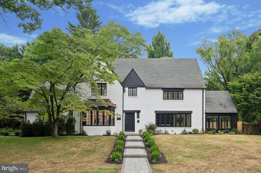 Fully & Extensively Renovated Grand Swarthmore Tudor. All work done in 2023 & 2024.  Transformed with so many changes throughout – modernizing & bringing this home forward into the 21st century, while keeping its beautiful history too. Expanded to 7 bedrooms & 6.5 bathrooms. 4 levels of bright, clean, fresh finished living space. New kitchen is full of today’s desired amenities.  Main & ancillary stairs.  Large rooms. Delightful sunroom. Convenient first floor laundry. Seating nook with hooks & space for backpacks, shoes, & storage. Full bathroom by driveway door -  perfect for washing up after sports, gardening, & bathing pets too. Added LED recessed lighting. Lower level is finished with full bath & a bedroom plus living space adding square footage to home. Could be utilized as additional entertainment space, or an in-law or au-pair or visitors suite, home office space, possibilities abound.  Upgrades, all completed in 2023 and 2024, include:  **MECHANICALS – Converted home to natural gas. New Gas line installed by Peco.   Added New Dual Zone Forced Air Heat. Added Central Air. Added New High Performance Hot Water Heater. All New electrical wiring, smoke detectors, carbon monoxide and 200amp Service.  All New plumbing and water lines, including new water service line.   **EXERIOR – New exterior paint. Restored Original Front Door. Gutter restoration. Window restoration. New Paver walkway. New Paver Patio. New Fire Pit. New Outdoor Kitchen Area including 36” Built in Grill. Professional Landscaping with new plantings. New paved driveway.  **INTERIOR –New Expanded Kitchen/Dining Room Open Concept. New Bar Area. New White Oak Engineered Wide Plank Hardwood Flooring. New Sunroom Marble Flooring. Expanded Primary Bathroom. New Double Vanity. New Walk in Shower. New Custom Closets. New Custom Cabinets. All Bathrooms include New Designer Tile, new custom vanities w/marble tops, new fixtures, new toilets, and new custom shower glass. New Carrera Marble Fireplace Surround. New Pure White Interior Paint. All new interior recessed lighting and light fixture. **KITCHEN – New Century Cabinets Semi-Custom Cabinets. New GE Café Series Appliances (Refrigerator, 36” Range, High CFM Range Hood with Make-up Air, Built in Microwave, New Wet Bar, New Beverage Center, New Pot Filler, New Quartz Designer Series Countertops) **LOWER LEVEL – New Waterproofing system by Waterproofing One, New Sump Pump, New Framing and insulation, New Full Bathroom, New Bedroom/Office, New Exterior Door, New Level 3 Carpet Flooring, New Utility Room.  Private driveway with parking. TRULY rejuvenated home, located in the excellent, top-rated, Wallingford Swarthmore school district. Tucked away in a delightful neighborhood filled with nature & whimsy, yet amazingly convenient to everything - Swarthmore College, shopping, restaurants, transportation, & thoroughfares.  Remote 24/7 Monitoring In Use – will not interfere with confirmed showings.