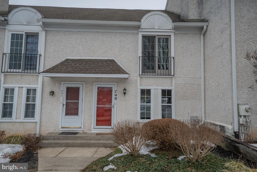 Welcome to 749 Bradford Ter in the sought after community of Bradford Square. This 3 bedroom, 3 bathroom townhome is ready for its new owners! The first floor features a spacious living room and dining area which opens to the kitchen, as well as a half bathroom. Heading upstairs you will find two spacious bedrooms and two full bathrooms along with convenient second floor laundry. The third floor offers an additional bedroom. The lower level leads to a full basement with outside access to the backyard which could be finished to add additional living space.  Enjoy the community pool, tennis courts, and playground, as well as the option to walk into West Chester Borough to enjoy all the shops and restaurants. And with Routes 202 and 322 just a short drive away allows for easy access to the Main Line and the rest of the Greater Philadelphia area. Schedule your appointment before its too late!