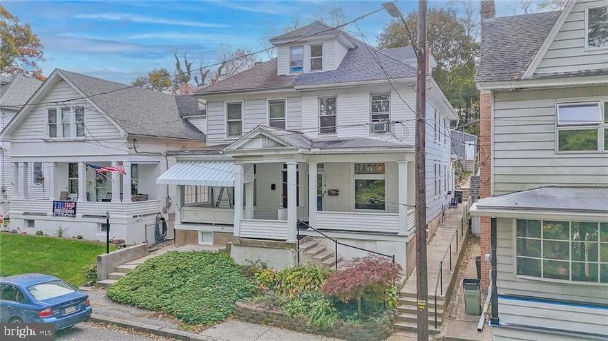 This lovely twin is situated on a quiet, secluded street and offers abundant living space with welcome updates! The front porch overlooks mature trees and offers low-maintenance composite flooring and vinyl and aluminum pillars and rails. A foyer offers access to both front receptions rooms, ideal for connected living and family rooms, with original wood detail in pillars defining the spaces, a large front window overlooks the porch with lovely stained-glass transom! Beyond, a small hall with two closets, ideal for pantry and coat storage, then the dining room. Completing this level is the home’s updated kitchen with an abundance of cabinets and a lovely floorplan that offers every convenience including a wall oven! Upstairs are three generous bedrooms and the home’s updated full bath with a large linen closet! The attic offers a spacious front room with dormer windows, ready for a quick finish into additional living space! To the rear, a welcome storage room! The basement offers laundry facility, utility space, and ample storage shelving with a workbench to one side! The yard has been a gardener’s paradise with planting beds and a concrete patio from which to enjoy. A detached two-car garage sits to the rear of the property. With its secluded location and proximity to both LCCC and Tamaqua Schools, where grads qualify for the two-year LCCC scholarship, you must see this home! NEW ROOF 2020 and GUTTERS 2022 - Transferable Roof and Gutter Warranties!