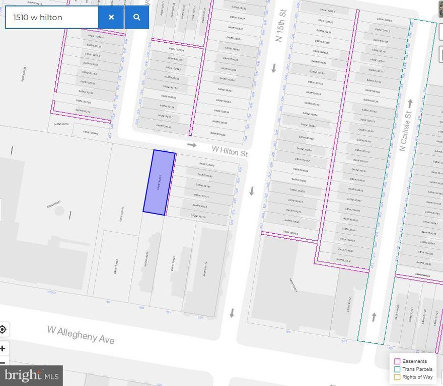 32'x97.75' (3,163 sqft) vacant lot, development opportunity located between 15th and Westmoreland/15th and Allegheny. Prime Temple Hospital off campus development opportunity. Good opportunity to apply for a zoning variance for multi family development. There are multi family buildings around the corner on Alleghney Ave and zoning variances have been granted for nearby properties such as 1511 W Allegheny Ave a 5,627 sq ft lot for 20 units with 4 parking spaces. Due your own due diligence with your zoning professional on what you might be able to apply for at 1510 W Hilton St.