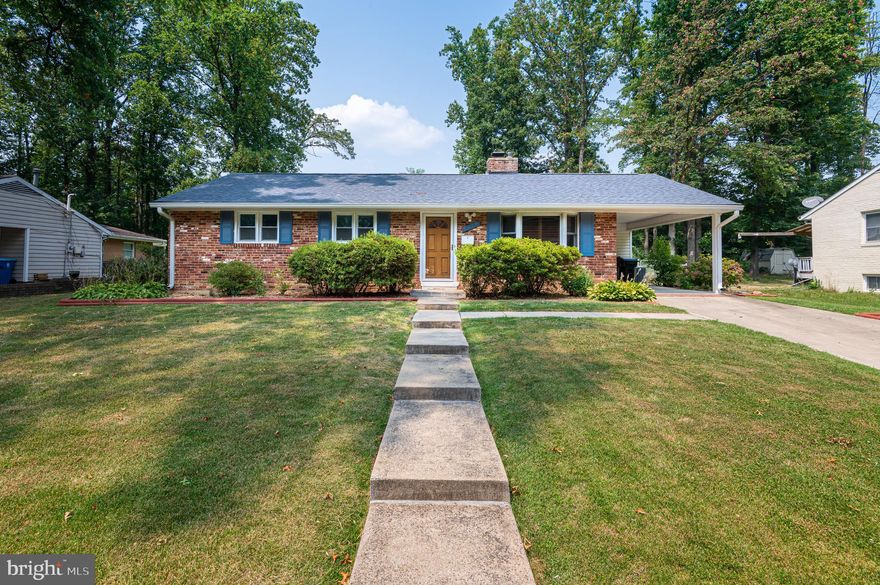 Rare Find! 3 BR 1.5 bath home with a garage, huge covered porch, shed and large level lot located in popular North Springfield. Freshly painted and move in ready. The kitchen boasts updated cabinetry and granite countertops, a gas range and a wall oven. The bathroom features a jetted tub to relax after a long day. A wood burning fireplace in the living room is ideal for enjoying a romantic evening in front of a fire.   There is a bay window with plantation shutters in the living room. The covered porch is a perfect spot to socialize in the shade while social distancing. The carport has a door leading to the kitchen and a second door at the rear of the carport leading to the separate laundry/storage room. There is a shed behind the covered porch and a playground in the yard that conveys! The large level lot could be great for play of all kinds. Offer deadline 1:00 pm Monday July 27th.