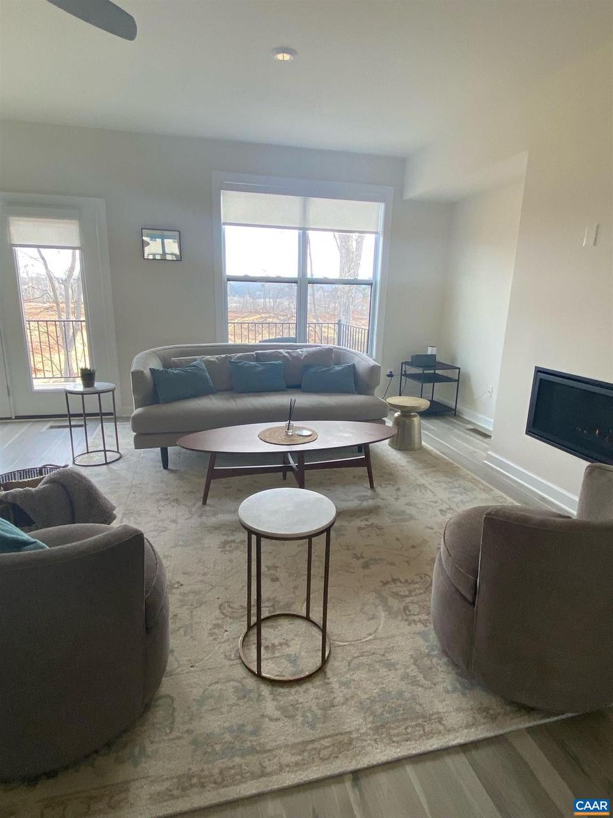 TURNKEY. SIMPLY BRING YOUR LUGGAGE AND MOVE IN. Nicely furnished, stunning like-new townhouse in the highly sought-after Belvedere neighborhood. Easy access to downtown Charlottesville, UVA, NGIC and all the shopping and dining services nearby. $3,100/mo covering all utilities & ultra fast Ting fiber internet service. The main living area is bathed in natural light and offers a warm and inviting atmosphere throughout this home's spacious interior. Kitchen is equipped with top-of-the-line appliances and sleek cabinetry, making meal preparation both enjoyable and effortless. The adjacent dining area provides the perfect backdrop for intimate dinners or casual meals. With its 3 beautifully appointed bedrooms and 3.5 luxurious bathrooms, featuring plush furnishings and ample closet space, you will find yourself in a haven of serenity and happy for a restful retreat anytime. Ready to a more active lifestyle? Walk or bike on the nearby trails for free or join the Fairview Club in the heart of the community with an additional fee - the choice is yours. Flexible lease term & small pets considered.