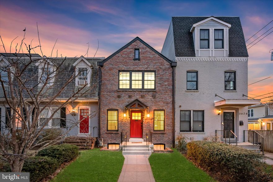 Nestled along a charming street in the sought-after Burleith neighborhood, 3626 T Street NW presents a beautifully renovated rowhome that blends classic character with thoughtful modern updates. Renovated in 2021 and completed in 2022, the home offers a spacious floor plan, refined finishes, and an enviable location close to many of Washington, DC’s most beloved destinations.
The open-concept main level is filled with natural light streaming through tall windows, creating a bright and welcoming atmosphere. On the main level, an exposed brick wall adds warmth and character, complemented by hardwood floors and a cozy gas fireplace in the living room that creates an inviting space to relax or gather with friends. Toward the rear of the home, the fully updated kitchen is designed with both style and function in mind. Top-of-the-line appliances include a gas range with pot filler, while Zodiac Carrara Bianco polished quartz countertops, a center island with seating, and a striking herringbone tile backsplash complete the space. Just beyond the kitchen, a private composite deck provides a convenient outdoor extension of the living area, ideal for dining or entertaining.
Upstairs, three well-appointed bedrooms and two full baths offer comfortable accommodations. Travertine tile finishes enhance the bathrooms, while skylights in both baths and the hallway fill the upper level with natural light throughout the day. The primary bedroom stands out with its dramatic 20-foot vaulted cathedral ceiling and a loft area above, offering flexible space that can serve as an office, reading nook, or additional sleeping area. The primary bath showcases a unique wet room with a soaking tub and shower with glass door. A full-sized washer and dryer are also located on this level for everyday convenience.
The fully finished lower level adds exceptional versatility with a well-equipped au pair or guest suite. Complete with its own entrance, the suite includes a full kitchen with gas appliances, a full bathroom, and a dedicated washer and dryer. The flexible layout also features an additional room that can serve as a home office, recreation space, or extra sleeping area. From this level, doors open to a beautiful patio, creating a quiet outdoor retreat.
While the property includes two off-street parking spaces, the location makes it easy to enjoy the neighborhood without relying on a car. A bus stop sits just across the street, and the Duke Ellington track is nearby. Within about ten minutes, you can reach nearby Safeway and Trader Joe’s, as well as Georgetown University and the vibrant boutiques, restaurants, and cultural attractions of Georgetown. Multiple Metrobus routes serve the area, and nearby Metro stations provide convenient rail access to downtown, Capitol Hill, and other parts of the region. Outdoor destinations such as Rock Creek Park are also easily accessible, adding even more appeal to this exceptional urban location.
Offering a rare combination of thoughtful renovation, flexible living spaces, and a highly desirable setting, this Burleith residence delivers the very best of comfortable city living. Please note: photos depicting furniture utilized virtual staging.