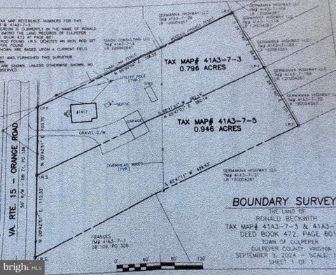 Vacant Land For Sale - 1417 Orange Road<br/> CULPEPER, VA 22701