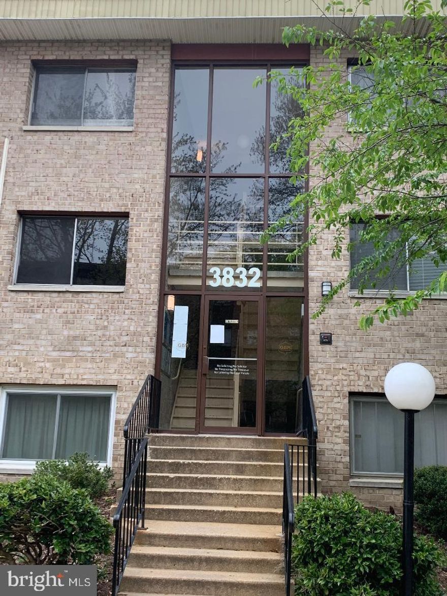 Spacious one bedroom condo with large living area. Wall to wall carpet, blinds, kitchen floor & dishwasher. Freshly painted throughout. Extra storage in nearby bldg. Close to Shopping, Restaurants, Public Transportation, Major roads & the ICC. Condo fee includes all utilities except phone & cable. Laundry room in building, Assigned parking space #106. NOT FHA Approved. Shows Well !! AS IS NO REPAIRS!!