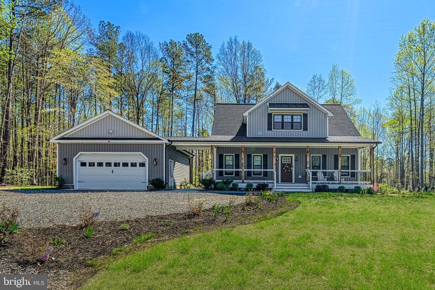 WATER ACCESS PROPERTY ready for you at Lake Anna!
This beautiful 4-bedroom home, built in 2023, is like new construction. Contemporary yet cozy, it has all the essential features: a first-floor primary suite, an open kitchen and living area, a stunning granite island, and a spacious sunroom. The kitchen is equipped with upgraded stainless steel appliances,  wine cooler, and additional cabinetry.  Huge primary bedroom bath with upgraded tile and a huge walk-in closet!  Spacious 2 car garage on a wonderful, partially wooded lot with a firepit.  Impressive landscaping and a front porch that covers the entire front of the house!  There are so many upgraded features in this beautiful home.



Just a short walk and across the street, you'll discover the community beach, pavilion, and playground. Enjoy the benefits of waterfront property without the high price tag! The large yard offers seasonal water views, a fire pit, and lovely trees and landscaping. Additionally, the home includes a detached garage with a breezeway and a full front porch.  

You'll love the warm feeling as you enter the home.  The window coverings convey, LVP flooring throughout, and upgraded tile bathrooms add to the charm of this special home.