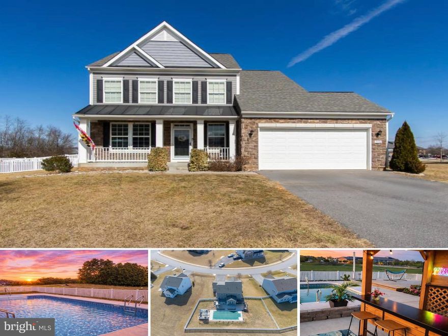 This is THE ONE! Built in 2020 and impeccably maintained, this Westfields beauty offers over 3,600 finished square feet of bright, open living space on a rare premium lot backing to wide open space—an increasingly hard-to-find setting in one of the area’s most popular neighborhoods, just steps from the school. From the moment you walk in, the layout simply works. A flexible front room is perfect for a home office, playroom, or homework zone, then the home opens into a spacious, sun-filled main living area made for gathering. The kitchen steals the show with quartz countertops, tile backsplash, oversized island, walk-in pantry, double ovens, gas cooking, and abundant cabinet and counter space, flowing effortlessly into the family room with cozy fireplace and the gorgeous morning room with doors leading straight to the backyard. Upstairs, you’ll find three generously sized bedrooms, including a relaxing owner’s suite with a walk-in closet and spa-style bath featuring a soaking tub, separate shower, and dual vanities. A large walk-in laundry room upstairs adds everyday convenience right where you need it. The finished lower level offers even more room to live, play, and grow, featuring a huge recreation room perfect for movie nights, game days, or a second hangout space. An additional area is currently being used as a fourth bedroom but can easily adapt to your needs—guest space, home office, workout area, or flex room—along with a full bathroom. There is still plenty of space left to finish if you choose, creating the perfect home theater, gym, craft room, or bonus living area—use your imagination. Step outside and you’ll immediately understand what makes this home so special. The backyard feels like a private retreat, featuring a 16x32 saltwater in-ground pool with heater, LED lighting, and premium filtration. Multiple outdoor living areas include a beautiful cement patio, two expansive decks, a tiki bar perfect for summer gatherings, and an additional deck with gazebo—turning everyday living into a staycation. All of this is set within the popular Westfields community, offering convenient access to I-70, shopping, dining, parks, and an amenity-rich HOA with even more to enjoy. This is a home designed to be lived in, loved, and enjoyed!