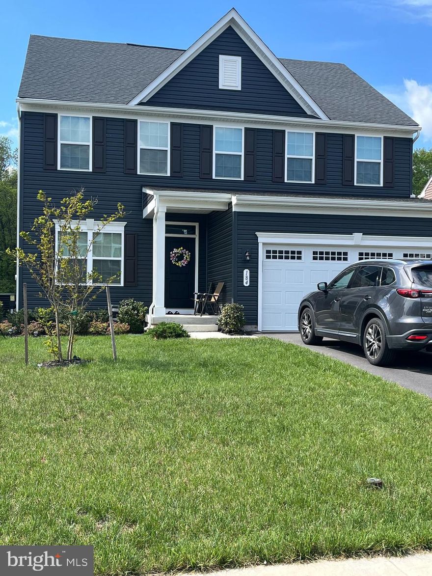 3133 Sqft home  built in 2022 and located in The Lakes at Martinsburg. Features 5 bedrooms, 3.5 baths. 2-car garage. Central air and heat. tankless hot water and propane stove. Large deck overlooks yard. fully finished basement with large recreation room and bedroom and full bath. Kitchen features all stainless appliances, Large island with sink, breakfast nook and pantry.  finished basement, Laundry room on 2nd floor with washer and dryer. 2nd floor 4 bedrooms. Master suite has large walk-in closet and double vanity with walk-in shower. Will be move-in ready July 1, 2025. Schedule showing today!! Price reduced.
Animals case by case. Community playground.