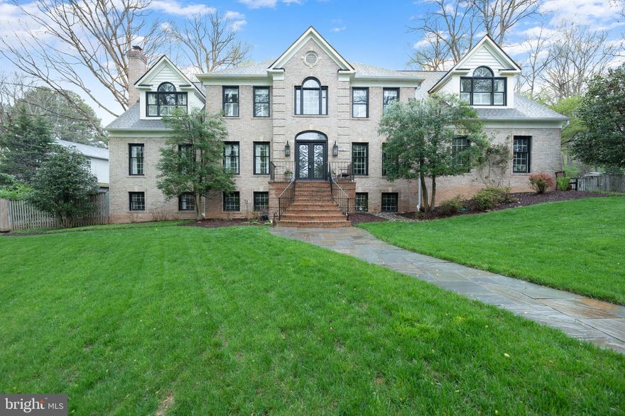 Quiet & Private! Located on a Culdesac off of a Culdesac, this Elegant Stately 6739 Sqft 3/4 Brick Colonial is perfect for those looking for a quiet low traffic area! This home boasts 4 Bedrooms, 4.5 Bathrooms, a  Garage, & a 2000 Sqft Finished Basement all on a Private 1.72 Acre Lot!! Driving up you're greeted by the recently paved driveway flanked by Brick Light Posts. An elegant slate walkway leads you to the brick front stoop which provides entry through the Wrought Iron & Glass French Front Doors! Step into the 2 Story Foyer with a Custom Oak Staircase & Solid Oak Flooring that flows through the Entire Home. To your left is a 29'x15' Empire Living Room w/ a Masonry Fireplace that is perfect for entertaining! Double Glass Doors provide access to the rear staircase, powder bathroom, & office/study. The powder Bathroom is equipped with a custom vanity and Onyx Marble Flooring! To the right of the main entry is a large formal dining room which can easily accommodate a table for 10+. Straight ahead from the main entry is the Great Room with Large Circle Top Transom Windows, Cathedral Ceilings, & Two sets of Circle Top Transom French Doors that provide access to Brick/Slate Patios on each side of the Great Room! The Great Room opens to the Gourmet Kitchen that boasts White Shaker Cabinetry, Granite Countertops, High-End Stainless Appliances, Ceramic Tile Flooring, & a Seating Island for 4. Just off the Kitchen is a good sized breakfast area and lastly, the Sunroom that is full of Windows making you feel part of nature while in the comfort of your home. The sunroom has access to a brick patio which connects to the Great Room. Upstairs access is accommodated via catwalk that overlooks the Foyer & Great Room. On the right side of the house you will find the Large Primary Bedroom boasting a Sitting Area flanked by 2 of 4 Walk-In Closets. A Dressing Room with a Custom Vanity provides access to the 3rd & 4th Walk-In Closets, and the Luxurious Primary Bath. Italian Marble Drenches most of the surfaces in the Primary Bathroom. A Zero Threshold Shower with Frameless Glass Surround, Free Standing Tub, & Large Double-Sink Vanity are the highlights of this space. Bedrooms 2 & 3 with double closets & a luxurious Italian Marble Hall Bath are centrally located upstairs. The left wing of the house is home to the 4th Bedroom which is another Luxury Suite! The 4th Bedroom is Very Large boasting a renovated Full Bath with Italian Marble and a Walk-In Closet with Custo Built-Ins. A good sized Laundry Room completes the Upper Level. The Center of the Lower Level is a Multipurpose Recreational Room which provides access to the 4th Full Bathroom, a Den/Exercise Room/5th Bedroom, & a 27'x16' Family Room. The Family Room has Wood Look Ceramic Tile Flooring, a Custom Live Edge Wet Bar, & French Doors that access a Large Brick Patio. A Brick/Slate walkway leads connects you to both Main Floor Patios. The back yard is tiered with a Green Grassy area, a KOI Pond, & an upper tier that would be PERFECT for your FUTURE POOL! At this price this home is sure to sell quickly!  ***3D Walkthrough Tour!***