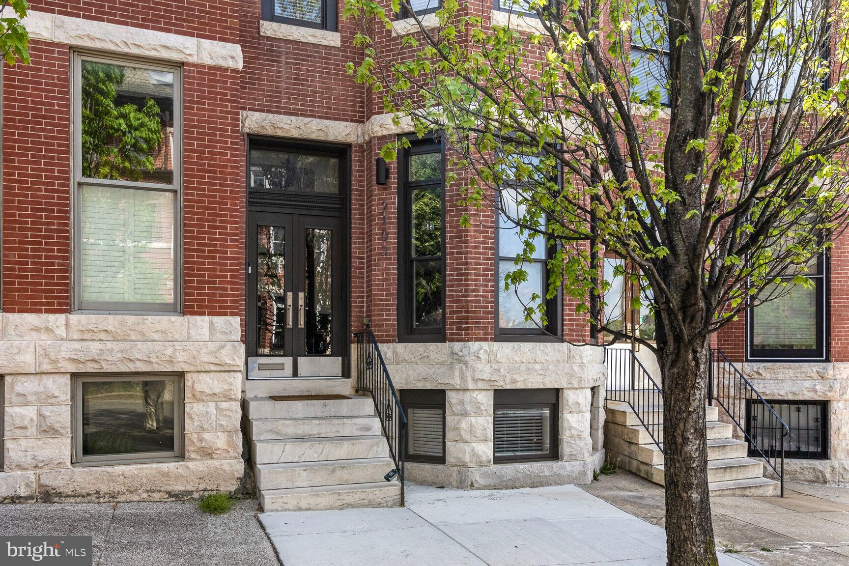 Price Improvement!! Seller offering $5K towards closing costs!!! Imagine living moments from the vibrant heart of Baltimore in this stunningly renovated brownstone. Picture yourself unwinding on one of your three private decks, including two rooftop escapes accessible directly from your luxurious ensuite bedroom. Inside, discover three spacious bedrooms, each with its own full bath, plus a convenient half bath. The ensuite is a true retreat, boasting a jetted spa tub and an incredible two-person shower with eleven shower heads. Each bedroom also features independent speakers, and each room is locally wired for sound.
The open main level, with its exposed brick and gleaming hardwood floors, flows effortlessly from the living area with a cozy gas fireplace to the chef-inspired kitchen. Here, a six-burner stainless steel stove, wall oven, microwave, farm sink, and endless storage await. For the tech-inclined, the house is conveniently wired for ethernet, enhancing the strategically located wireless network that makes it perfect for WFH or streaming locally throughout the house. Ascend the lighted stairs to find a convenient upstairs laundry room and bedrooms featuring tray ceilings and California closets. The finished basement offers flexible space for a fourth bedroom or home office, complete with a wine wall, humidor, and air purifier, as well as a 5.1 audio configuration designed for your movie-watching pleasure, and built-in bookshelves throughout. Outside, the backyard features pet-friendly, artificial grass. This isn't just a house; it's a lifestyle upgrade. Don't miss your chance to make this exquisite property your new home! Centrally located minutes from I-83, I-95, and Penn Station, offering an easy commute to Baltimore, Annapolis, Washington D.C and Philadelphia. Coming Soon..... Restaurants and Grocery store, explore it all with unparalleled convenience! Schedule a showing Today!