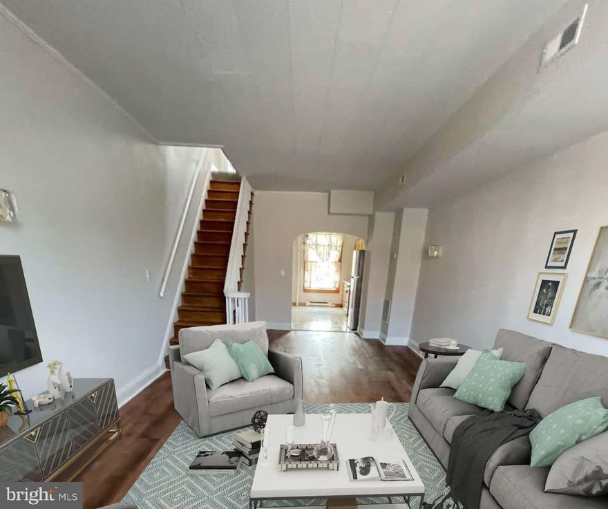 PRICE REDUCED! Freshly painted and renovated this home is ready for your finishing touches!  With brand new central air and heat you'll be ready to enjoy year round comfort.  New flooring  finishes the renovation! A  walk in closet in the second bedroom allows for plenty of storage.  The main floor features a combination living room/dining room leading to your eat in kitchen, featuring stainless steel appliances and a modern backsplash.  The walk in pantry takes you to your private fenced back.  Plan out the full basement to your specs with plenty of room for storage, laundry, or that game room that you've been wanting.  Build out the toilet area to suit your needs, washer and dryer "as is."  Living room and primary bedroom photos have been virtually staged to see the homes potential.  Welcome home!