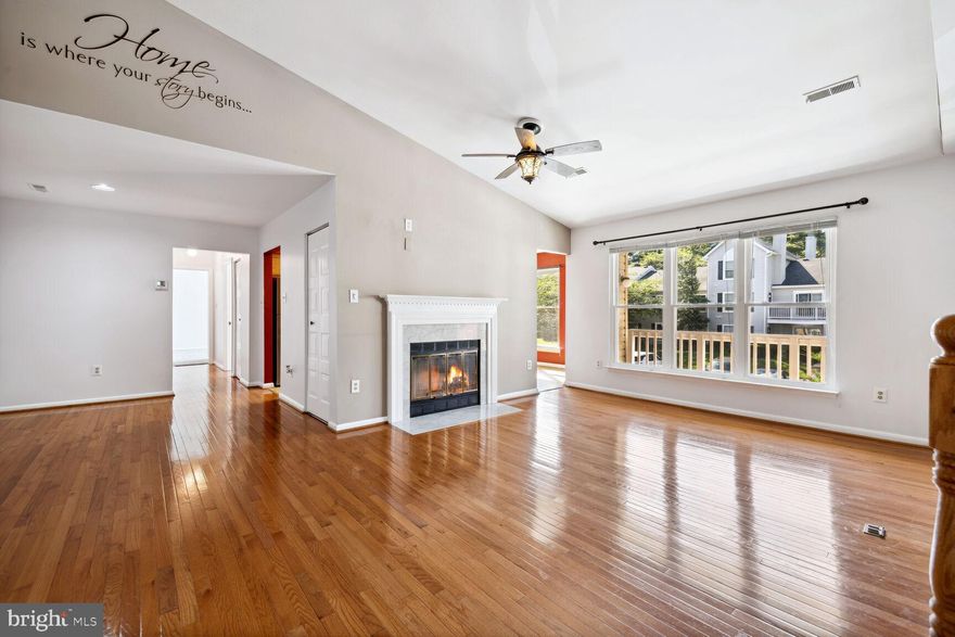 WELCOME HOME to this VERY SPACIOUS & MOVE-IN READY home without the worries of yard care or exterior maintenance! Enjoy a PRIVATE ENTRANCE, foyer entrance & a DECK off the kitchen,   The interior offers CONTEMPORARY features, but also a traditional and efficient layout with bedrooms on the main level.   You'll be impressed by the Hardwood Floors in Living Room, Dining Room, Hall and 2nd bedroom/office.   Spacious LIVING ROOM features wood burning fireplace, lots of windows for light & cathedral ceiling for openness.   EAT-IN KITCHEN features ALL NEW STAINLESS-STEEL APPLIANCES, wood cabinetry, lots of natural light and easy access off Breakfast room to BALCONY.   The primary bedroom features new carpet, full bath (w/tub) and walk-in closet.  MISC.: Both bathrooms have updates, 4- Ceiling Fans (living room, kitchen, primary bedroom, 2nd bedroom).  The owners just installed a NEW Hot Water Heater. 
Enjoy all that HOMELAND VILLAGE Community has to offer…community pool, tennis courts, greenspaces, biking/walking paths, tot lots & more!  This home is also located minutes just from many of the shopping, dining, gyms, and parks shown in the pictures.