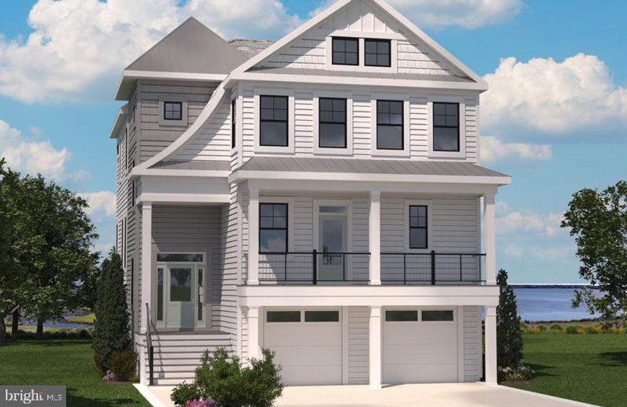 This home is a three-story home, the Lightkeeper floor-plan, located in Channel Pointe which is just 1 mile from the beaches of Fenwick Island. This is a Bayfront new luxury community with 70 single family homes. The Lightkeeper floor plan is three stories to maximize the water views in this stunning location. The first floor of this home consists of a finished recreation room and a bedroom and bath as well as a two -car garage. The open professional  kitchen with the command center, dining, and living area with a fireplace is on the second floor as well as a 2nd owners suite. The third floor of the lightkeepers floor plan consists of the owners suite and two additional bedrooms.  The laundry is also on this floor. There is an elevator for your convenience. Enjoy outside living on the decks, patio or screened porch.