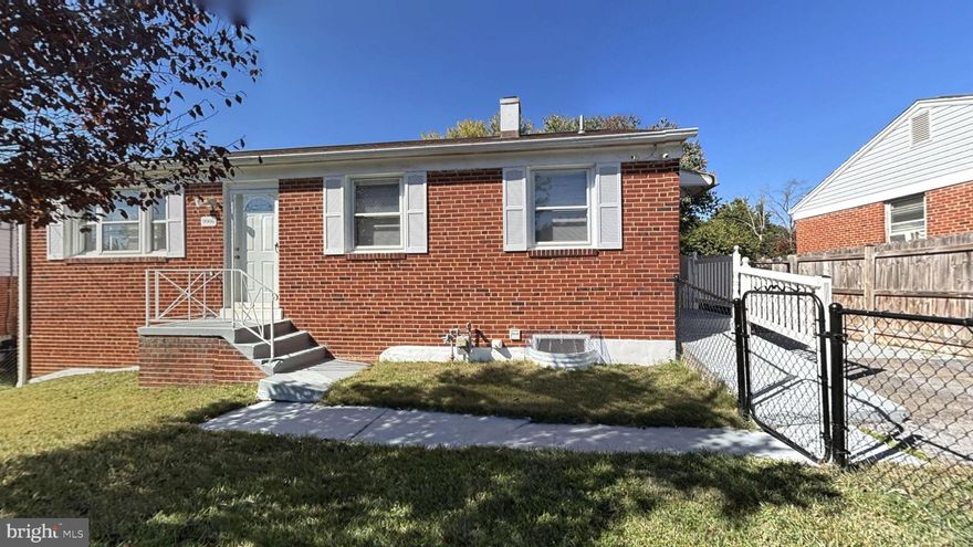 Wonderful spacious Brick Rambler in the heart of Seabrook! Main level features a separate Kitchen with gas cooking, a large Dining/Living Room area and 3 Bedrooms with an updated hall bath. The very spacioius lower level has 3 finished rooms, two with windows that are perfect as Dens or Offices as well as a   large rear addtion used as a bedroom . New Air Conditioning in August 2025, Low maintenance Brick exterior with   fabulous private fenced rear yard that includes a large shed. Perfect for pets or entertaining. Located near shopping, MARC train and minutes to New Carrollton metro and Route 495/I95, this is a great house in a great location!