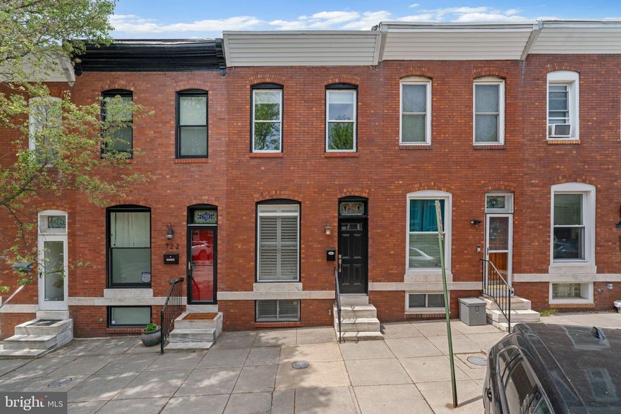 Come see this gem in the heart of Canton with a PARKING PAD! Just installed: brand new roof with 10 year warranty! This home is a quick walk to Canton Square, shopping, Patterson Park, Fells Point etc. The first floor of the home has a living and dining space, a half bath, and a beautiful gourmet kitchen totally remodeled in 2023 including a new back door. Out the back door is an oversized parking pad. in the basement, there is new carpet and paint, and large finished room, a half bath, a storage area, and access to the back pad. Upstairs, you will find 2 large bedrooms. A full hall bath and a 2025 updated primary bathroom with jacuzzi style tub. You will also find the laundry on the second level to easy access.  Other updates include front door (2025), Hvac-2018, windows-2019. Blinds, plantation shutters, paint, trim, and other remodeling in 2021-2022. Come see this amazing property today as it wont last long!