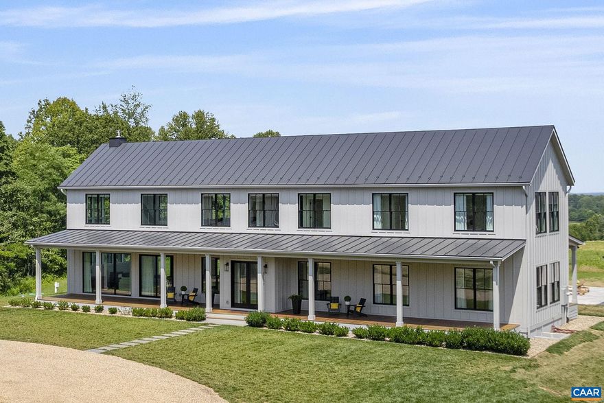 Newly built in 2023 with a stunning pool & pool house added in 2025, this property offers luxurious living with Blue Ridge Mountain views. Enjoy the 18x41 heated, saltwater pool with travertine surround, outdoor shower, and grill station. The main home features soaring 26-ft vaulted ceilings in the Great Room and two primary suites, one on each level. A separate carriage house includes an oversized 3-car garage with custom storage, overhead racks, and sealed floors, plus a private entrance to a 2-bed, 2-bath suite with family room, kitchenette, breakfast bar, and laundry hookups. Great for an income property. The pool house impresses with a spacious family room, open kitchenette with stainless steel appliances and wine fridge, wood-burning fireplace, half bath, and built-in storage. Upstairs, a private bedroom or studio retreat with full bath completes this exceptional property. Option to purchase fully furnished. Contact listing agent for details about furnishings.,Painted Cabinets,Quartz Counter,Fireplace in Great Room,Fireplace in Rec Room