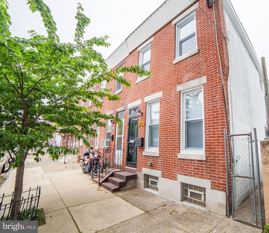 Completely renovated from head to toe in the Olde Richmond / Fishtown area! Extra wide, end of row house w/ 2 bedrooms, 1 full + 1 half bath.  Hardwood floors t/o, recessed LED lighting, exposed brick, new sheetrock, trim + paint, new windows, doors, fixtures. New kitchen with quartz counters,  + stainless steel package. 2nd floor has 2 bedrooms + master bath w/ new tile + fixtures. Clean basement w/ new mechanicals . New electric, central air/ heat + plumbing. Restored redbrick front, multiple skylights, transom doors, custom rails + side alley access. Everything has been completed for you. Located on a great block, stroll to numerous restaurants, cafes + bars. Close to Septa, I-95, + Center City.