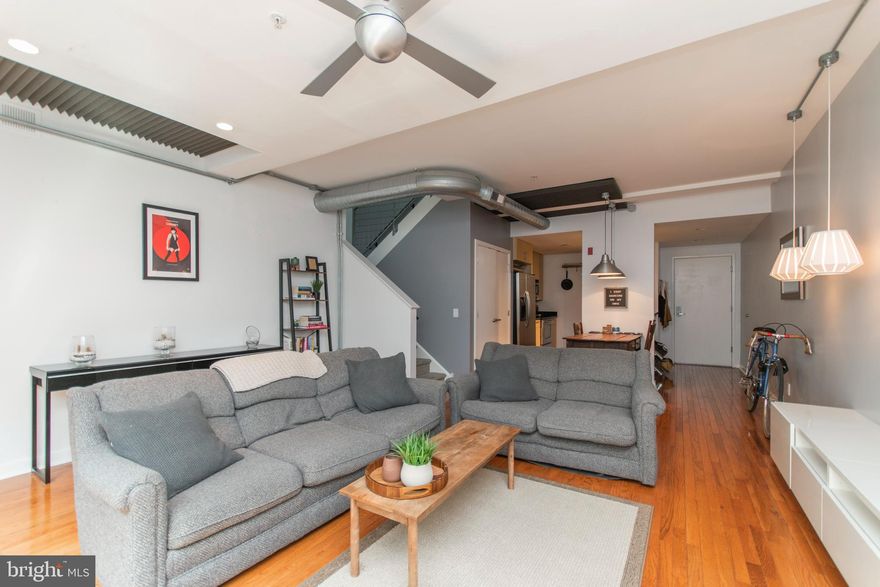 Welcome home to living in the heart of Northern Liberties! This spacious bi-level 3 bedroom, 3 bathroom unit is centrally located and provides the right amount of space to feel like a home but the conveniences of condo living! The main floor consists of an open concept kitchen and living room, juliet balcony, coat closet, and the 1st bedroom and full bathroom of the unit. The kitchen features stainless steel appliances, granite countertops, built in wine & pot storage racks and a pantry to store all your groceries! A few other features include: hardwood floors, high ceilings, exposed ducts for heating & cooling, lutron dimmer controls throughout and a built in entertainment unit! Continue upstairs to find your 2 additional bedrooms, 2 full bathrooms (one on suite), a laundry room w/storage and an private outdoor patio space perfect for entertaining or enjoying your morning coffee! All bedrooms are generous sizes, bring in tons of natural light, have larger closets (one walk-in) and have ceiling fans for added comfort! This is a well laid out unit and can easily accomodate three roommates, a couple or family! The building has a secure entrance , common courtyard and is set back off 2nd street to protect from any noise. Come see this unit for yourself!