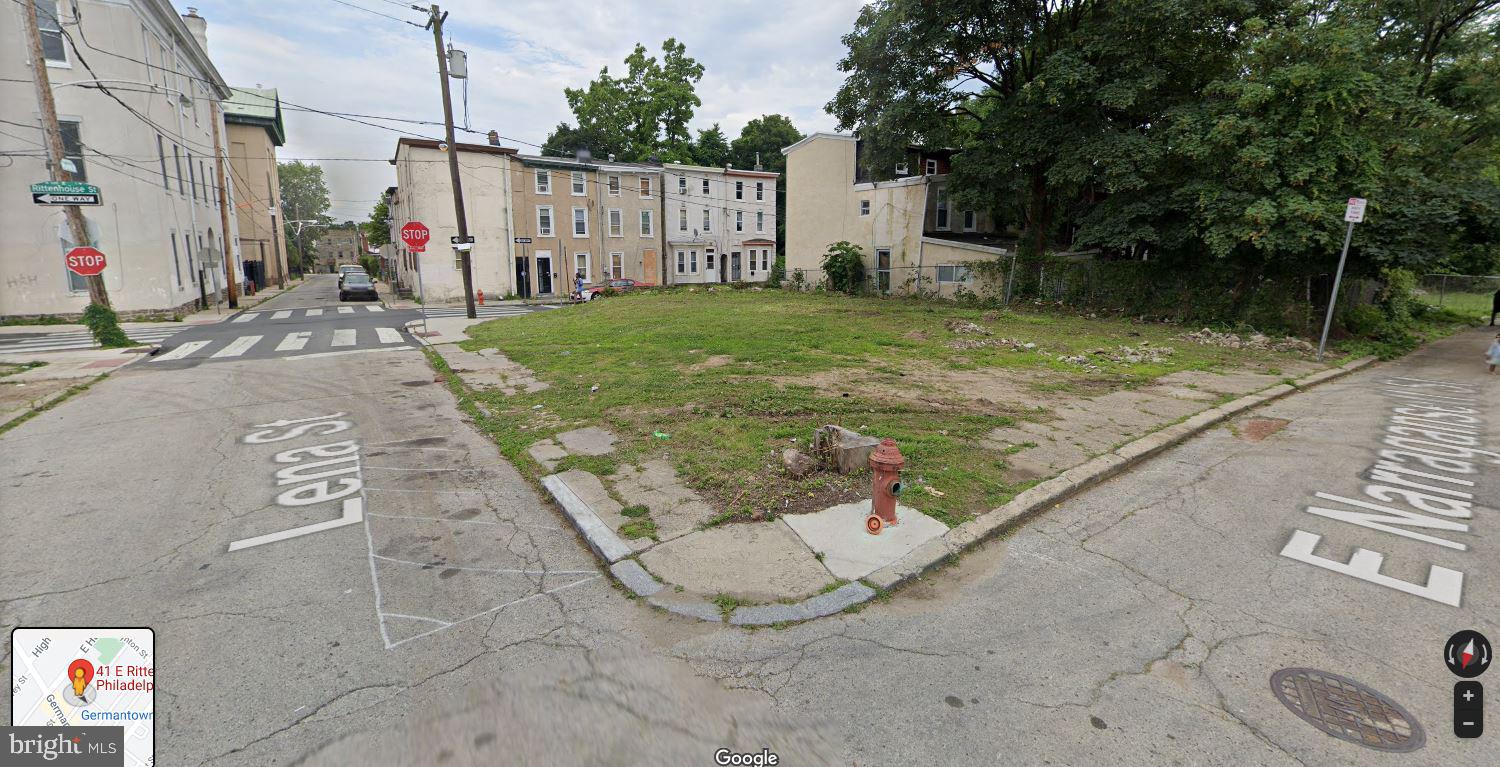 **3 FRONTAGES** Here is your opportunity to buy adjoining lots on the corner of E. Rittenhouse St., Lena St. and Narragansett St, off of Germantown Ave. These 2 lots offer a total lot size of approximately 49'wide and 70'depth (3,654 sq. ft. per philadelphia atlas-- 41 e Rittenhouse is 2,320 sq ft and 43 e Rittenhouse is 1,344 sq ft. These are two separate parcels). Located in the heart of Germantown, around the corner from the Germantown High School mixed use project with over 300 residential units planned!Multiple large multi-family developments on the block finished or in progress. Drive by today. Being sold as a package.