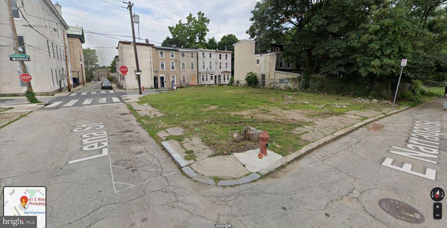 **3 FRONTAGES** Here is your opportunity to buy adjoining lots on the corner of E. Rittenhouse St., Lena St. and Narragansett St, off of Germantown Ave. These 2 lots offer a total lot size of approximately 49'wide and 70'depth (3,654  sq. ft. per philadelphia atlas-- 41 e Rittenhouse is 2,320 sq ft and 43 e Rittenhouse is 1,344 sq ft. These are two separate parcels). Located in the heart of Germantown, around the corner from the Germantown High School mixed use project with over 300 residential units planned!Multiple large multi-family  developments on the block finished or in progress. Drive by today. Being sold as a package.