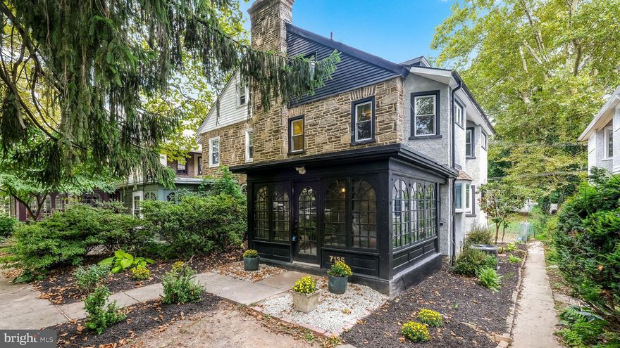 Behind a beautiful hedge, walk the front path through a private front yard. Enter in the stately front porch with a beautiful stone floor. Once inside, we have an open concept on the first floor. All the newer windows let in an enormous amount of natural light. Beautiful wood burning fireplace in  the corner, which could be easily made into a gas log fireplace. New kitchen with gas stove and dramatic hood. Beautiful counter tops join the kitchen and dining area together. Exit the rear to a fully fenced in yard, or come in  from the  2 garage after parking your cars. 
On the second floor you will find a spacious primary bedroom with a beautiful new bath. The hall bathroom is also new and luxurious and serves the spacious second bedroom.  The added surprise is the new laundry room, so spacious with cabinets and a folding counter and a cedar closet.
On the third floor yet another new luxurious bathroom and 2 full size bedrooms.
Full basement with a half bath. finished walls, painted floor and  an exit to the rear yard. 
All the brand new utilities are in the basement.  A new Weil-McLain gas boiler and a brand  new central air conditioning system.
New roof, new soffits.
Enjoy this home in its historic location, but move in ready!