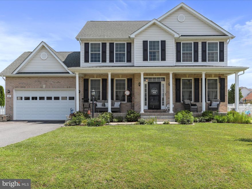 This spacious 2 story, 4 bedroom, 2 1/2 bath Colonial will not disappoint! Located in Webber Springs, it's perfectly situated near Interstate 81 for commuting to VA or MD and is close to schools, shopping, and restaurants. Built in 2019, this home is in great condition, contains hardwood floors and crown molding throughout the main level. The large gourmet kitchen has granite counters, an island, stainless steel appliances, and a spacious breakfast room with a bay window. Upstairs, there are 4 large bedrooms and upper level laundry. Outside, the kids and pets are contained in the backyard with a vinyl picket fence. An added bonus on these steamy summer days is the 2 zone HVAC system.