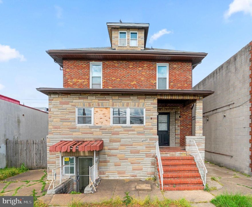 Charming brick-front multi-family residence in vibrant Brooklyn Park, offering the spacious first-floor unit for rent with 2,340 square feet, 3 bedrooms, 1 full bath, and 1 half bath. The second floor is currently rented, and the basement will be used for commercial purposes. Step inside to a welcoming foyer with classic wainscoting details, leading into an open and updated living and dining area with gleaming floors—perfect for both relaxing and entertaining. The eat-in kitchen features a chic mosaic tile backsplash, select stainless steel appliances, and access to a rear entry room. The unit includes a full bathroom, a half bathroom, and three comfortable bedrooms, including a generously sized primary suite with an exposed brick accent wall and a versatile attached sitting room. A large rear parking pad offers off-street convenience, all in a prime location just minutes from shops, dining, and everyday essentials.