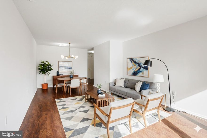 Enjoy Center City living in this bright,  move-in-ready, one-bedroom, one-bath condo at 1420 Locust St, Unit 7O. This 726 sq ft residence features a freshly renovated kitchen with Shaker-style cabinetry, dark countertops, newer appliances, and sleek black hardware that pair perfectly with the modern feel of the space. The open living and dining area offers hardwood flooring and sliding glass doors leading to a private balcony with southern light and views of the Kimmel Center. The spacious bedroom includes two walk-in closets and the upgraded bathroom showcases a white subway tile tub/shower, dark vanity, and contemporary fixtures. A stacked washer and dryer are conveniently located inside the unit. The Academy House is a full-service, secure condominium building with a 24-hour concierge desk, fitness center, indoor pool and spa, and a residents’ community room. HOA fees include all utilities—electric, heat, air conditioning, water, and basic cable. Located in the heart of Center City Philadelphia, this home is surrounded by shopping, world class dining, and top entertainment. Stroll 0.15 mi to the Kimmel Cultural Campus, Coffee Shops, Whole Foods, Trader Joes, and more, or catch a quick ride from the Broad Street Line or PATCO just two blocks away. Jefferson Hospital and Rittenhouse Square are both under half a mile. If you are looking for a home base near the city’s cultural core and a turn-key residence with top amenities, Unit 7O delivers style, convenience, and unbeatable location. Perfectly situated in the Rittenhouse/Avenue of the Arts area, this pet-friendly home at the ACADEMY HOUSE is just steps away from fine dining, one-of-a-kind shopping, world-renowned cultural destinations, and exciting nightlife. All major public transport lines - SEPTA, PATCO, MFL, and BSL, right at your doorstep!