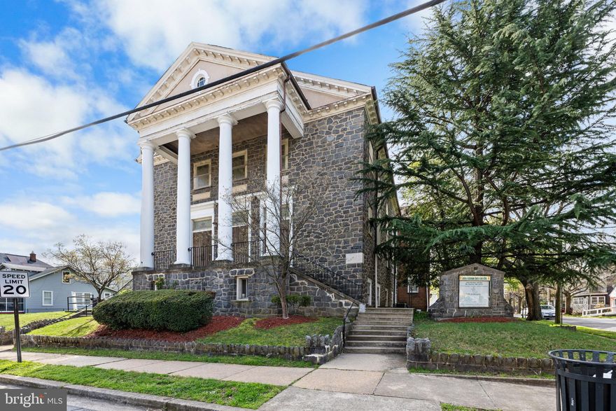 Welcome to the Historic 3501 Bunker Hill Road!  A two and a half story, L-shaped 15,000 SQFT uncoursed ashlar masonry building designed in the Classical Revival Style.  The portico is supported by four evenly spaced wood Tuscan Columns.  An addition in a much different style was added to the back of the Church to accommodate the growing congregation.  The sanctuary, which includes an upper balcony, has an estimated seating capacity of 350 seats.   Other highlighted features are segmental-arched stained-glass windows, fireplace, fellowship or banquet hall with a seating capacity of 150 seats, commercial kitchen, offices, meeting rooms, classrooms ,storage rooms, conference room and six bathrooms.  Some areas require TLC.  Sold as is.