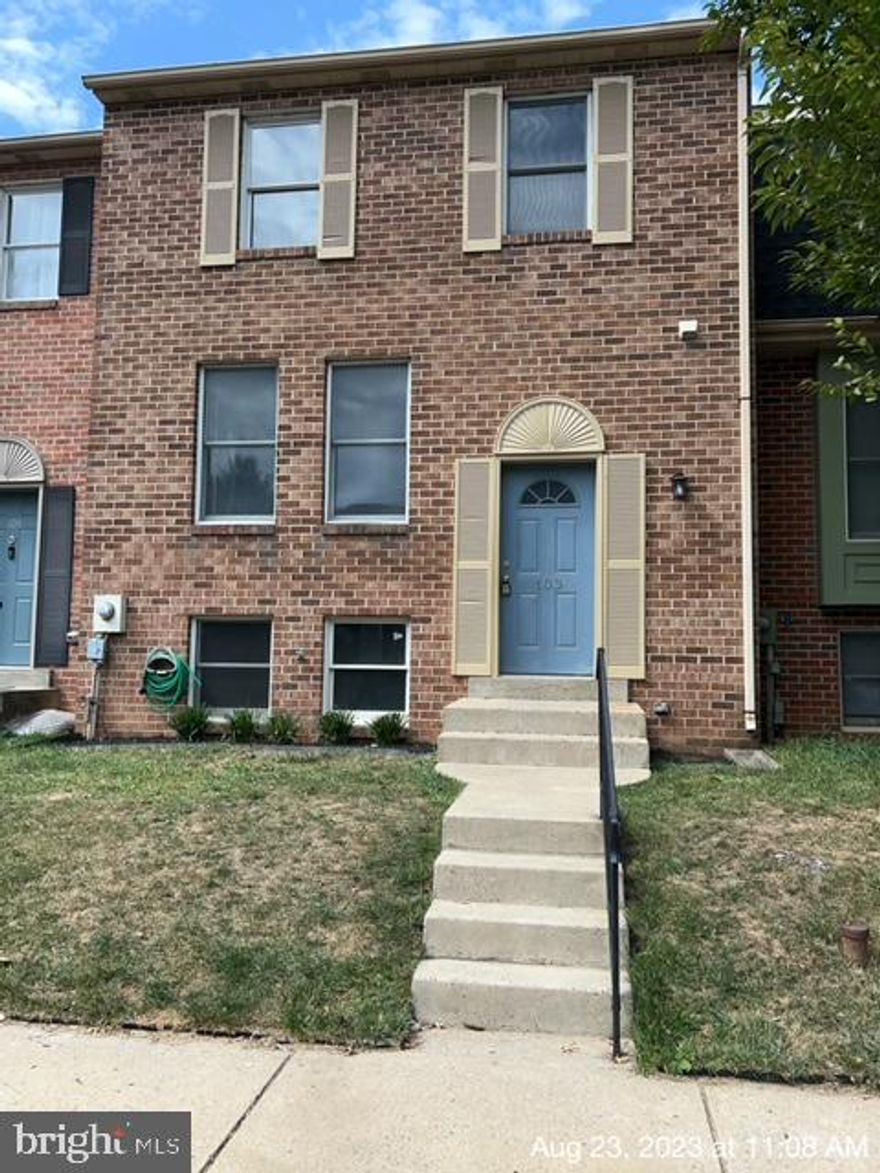 Renovated townhouse in Walkersville. Completely new kitchen with cabinets, granite, stainless steel appliances, new carpet and refinished hardwood floors. Large deck off the main level living room and a finished lower level with a walk out to the patio. The backyard is fenced. Den in the basement can easily be converted to a fourth bedroom by adding a closet. Two assigned parking spaces.  Close to shopping, schools, library and parks.