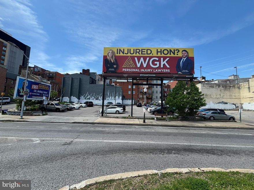 ONLINE AUCTION: This auction takes place on the Ashland Auction Group Website Bidding Platform. Bidding begins 04/30/2026 @ 10:00 AM. Bidding ends 05/04/2026 @ 11:00 AM. List Price is Suggested Opening Bid. Deposit: $25,000. To increase to 10% of the total purchase price within 48 hours. LOCATION! LOCATION! LOCATION! RARE OPPORTUNITY!  Large Parking lot located in Downtown Baltimore City. Property is across from Mercy Medical Center. Nearby attractions include Lexington Market, CFG Bank Arena, National Aquarium, Baltimore Community Center, & all the nearby attractions in the Inner Harbor & Harbor East. Easy Access to Major Traffic Artery I-83.