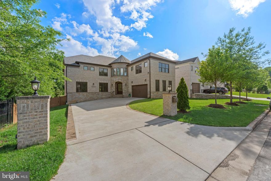 Sensational quality built customer tailored colonial built in 2020 with extensive upgrades. Brick/stone on 4 sides. Main entrance with stacked stone steps, leading to slightly elevated grounds, a perfect complement to this stunning 7 bedrooms, 6.5 baths, 7,500+ 3 level finished SqFt home. The classic mahogany wood and glass pivot door welcomes you into the foyer which features spiral Brazilian hardwood stairs and closet. Solid Brazilian hand sand hardwood floor on main and upper level. The over sized kitchen features large central island, top of line stainless steel Wolf/Sub-Zero appliances, two tone quartz/granite countertop and two tone upgrade cabinet with soft close drawer/door, double sink, double dishwasher, water filtration system, travertine stone floor, wine cooler. The kitchen seamlessly opens to the family room with a fireplace. Walk-in pantry closet in between main kitchen and spice kitchen. Sun drenched sunroom off kitchen with 3 sides windows/door, recessed light and ceiling fan. Total 5 ceiling fans in the house. Main level bedroom with a full bath and walk-in closet can be functioned as a home office/library which located in a quiet corner on main level.  Upstairs you will find 5 bedrooms all has solid Brazilian hardwood floor. Premier master suite has a large sitting room with a hidden closet, his/hers California closets. Master bath features steam shower system, top of line Toto smart toilet, large mirror with built-in TV, Separate tub and shower system. Junior master bedroom with double closets, separate shower and tub and lining closet, private toilet, double sink. Princess room has three closets, one is hidden inside another one. Two other large bedrooms share Jack & Jill bath with a solar tube to provide day light and night light without using electricity.  The walk out lower level is designed for entertainment and wellness, featuring fabulous natural light, a bedroom with a full bath, a media room/home theater, an exercise room, a wet bar and a vast recreation room. Large deck built with maintenance free Trex board and gas hookup(2) ready for BBQ on shaded area to enjoy Summer evening. Fully fenced backyard with a "LifeTime" storage shed. Retracted screen door on garage(inside) door, patio door in basement and French door to deck. Modern amenities include solar system with battery back up to provide 24 hour un-interrupted power supply as well as lower energy bill. Home automation system (Control 4) provide 24 hour home surveillance along with ADT security system, audio system with built-in speakers, smart light control. Top of line Hunter Douglas window shades(life time warranty) automatically open/close in living, dining, family room and master bedroom. 220v plug(2) in garage ready for EV charge. Whole house surge protectors installed on electrical panel to protect home appliances and equipment. Holiday decorative lights on roof and ground. Whole house water treatment and water conditioner and water softener provide year round clean drinking water. Two  high-efficiency dual fuel Carrier Infinity zoned (5 zones) HVAC systems with whole house humidifier and fresh air system. High-efficiency 75 gallon hot water heater with timed or auto switch controlled water circulation when use bath shower to save time and water usage. A commuter's dream! Located within the Langley High School pyramid. few steps to Churchill Road Elementary school. Minutes away from Tysons, Clemyjontri Park (kid's heaven), Downtown McLean, public library, and parks all within short driving distance.