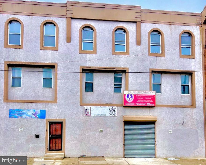 Prime development opportunity along the Germantown Avenue corridor! This unique offering includes 3 combined parcels currently operating as a church, presenting an exceptional chance for investors, developers, or visionaries seeking their next value-add project. With substantial square footage and 3 existing levels, the property offers a strong foundation for renovation, adaptive reuse, or repositioning to maximize income potential. Come in for it's highest and best use of mixed-use redevelopment, with multi-commercial spaces at ground level and apartment building at top OR keep it's current layout as a house of worship, event space or other stand alone business model.  Decide to subdivide lots for 3 different opportunities or keep as-is. This building A recent appraisal at $635,000 AS-IS underscores the value being presented, creating an opportunity for the next owner to secure a large footprint with significant upside. Bring your plans and your vision — properties with this scale, location, and potential don’t come around often. Property is being sold as-is. Zoning noted as CMX2; buyer responsible for verifying all zoning details, permitted uses, and development potential with the City of Philadelphia. Easy to Show.