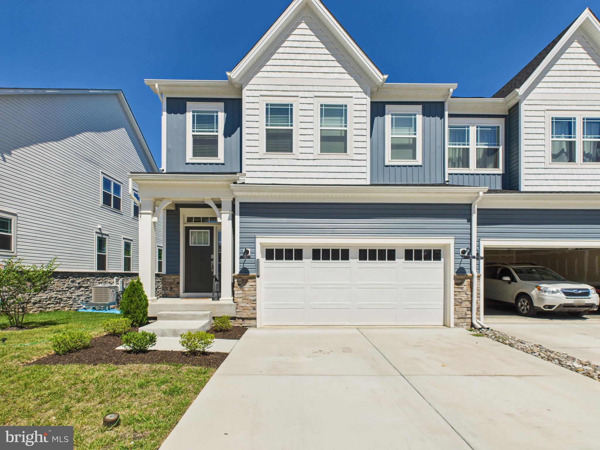 Welcome to 528 Waters Landing Drive, a beautifully designed end-unit townhouse located in the desirable Water’s Landing community with water views of Middle River in the winter months. This home provides open floor plan with large windows to bring in natural light to enjoy everyday living or entertaining. The kitchen is a true highlight offering upgraded stainless steel appliances, sleek cabinetry, and a large island with pendant lighting that allows for extra seating. The adjoining dining and living areas provide a seamless flow for gatherings, while the deck offers peaceful wooded and seasonal water views.
With 3 bedrooms and 2.5 baths, including the Owners Suite on the main level, this home offers flexibility and comfort for today’s lifestyle. The upper level has 2 bedrooms, full bath, and extra space for office/entertainment/play area. The unfinished basement provides potential for customization to suit your needs and outdoor access. Additional features include a two-car garage, energy-efficient windows, a tankless water heater, and a low-maintenance exterior. Water’s Landing is a sought after waterfront community featuring two private community piers for water access to Middle River for your enjoyment, walking paths, and sidewalks. Nestled on a lot backing to trees, this home combines privacy with easy access to nearby dining, boating, interstates, shopping, Baltimore and more. Experience the perfect balance of modern comfort and natural surroundings in this exceptional home.