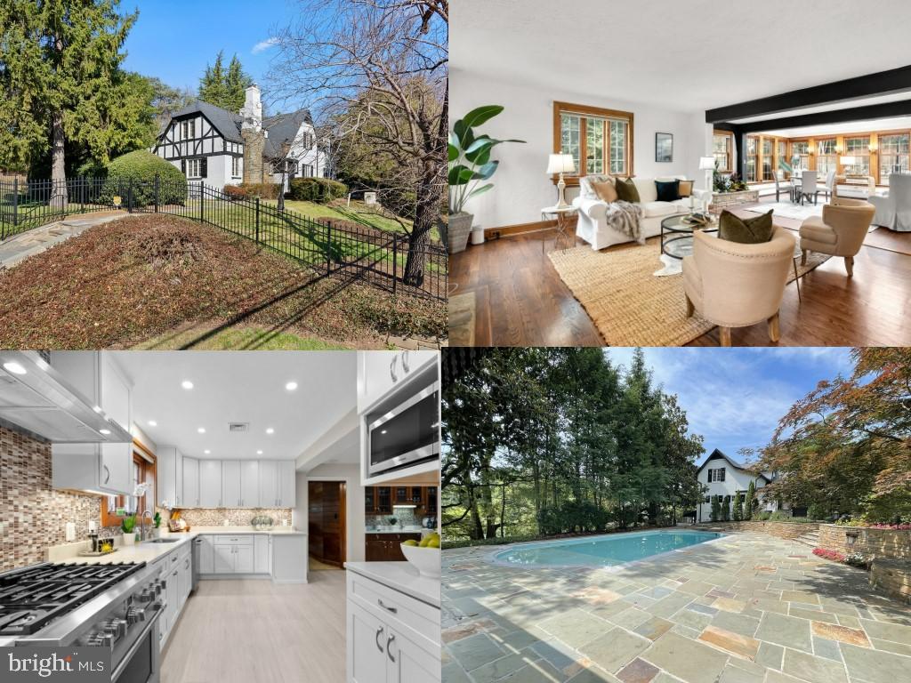 Almost one acre in the heart of downtown Silver Spring! A short stroll to practically everything including Metro, the new Purple Line, Sligo Creek Park and Zinnia's for a coffee or your favorite brew! Jaw-dropping iconic home with room to roam! Two additional lots ( Lot 5 and Parcel 6695/6) are included in the sales price! These can be held in reserve for your personal enjoyment or developed at a future date. The upper lot is superb and can be used as a putting green, bocce ball court, lawn croquet or tented for parties or your new custom home can be built. (Please see the survey in photos and documents for more information). Always admired, this magnificent Tudor has strong ties to tradition with beautiful finishes and architectural delights throughout. The slate roof lines are outstanding and many of the exterior doors are original with original hardware. Completely remodeled kitchen, with top-of-the line finishes, including environmentally friendly custom cabinets, vast marble countertops, a professional six burner range, stainless steel appliances, radiant heated floors, mosaic tile backsplash, under cabinet lighting and lovely views of nature from while your doing dishes. In the butlers pantry/wet bar, the owners kept the "Quaker Maid" cabinets with the manufacturers plate in-tact and added a handy wine cooler/beverage fridge. The professional home office is a dedicated suite with a separate entrance and a covered screen porch waiting area. The flexible floorplan is ideal for multigenerational living with two owners retreats... one on the main level and one on the upper level. The sundrenched solarium features walls of glass with three oversize skylights, a trough for indoor tropical plants, built in bookcases and tiled floor. The elegant living room features a classic stone woodburning fireplace. Throw your largest fundraisers, weddings and dinner parties as the sellers have done many times over the years and mix and mingle on the vast terraces, patios and lawn. The inground pool is built like the Rock of Gibraltar and the pool house is equipped with a kitchen, full bathroom and changing room. The outdoor grill is spectacular and there are an abundance of lushly landscaped areas to dine alfresco. Truly an entertainers, gardeners and commuters delight this home has it all! Too many amenities to mention... so come and see for yourself! Welcome home!