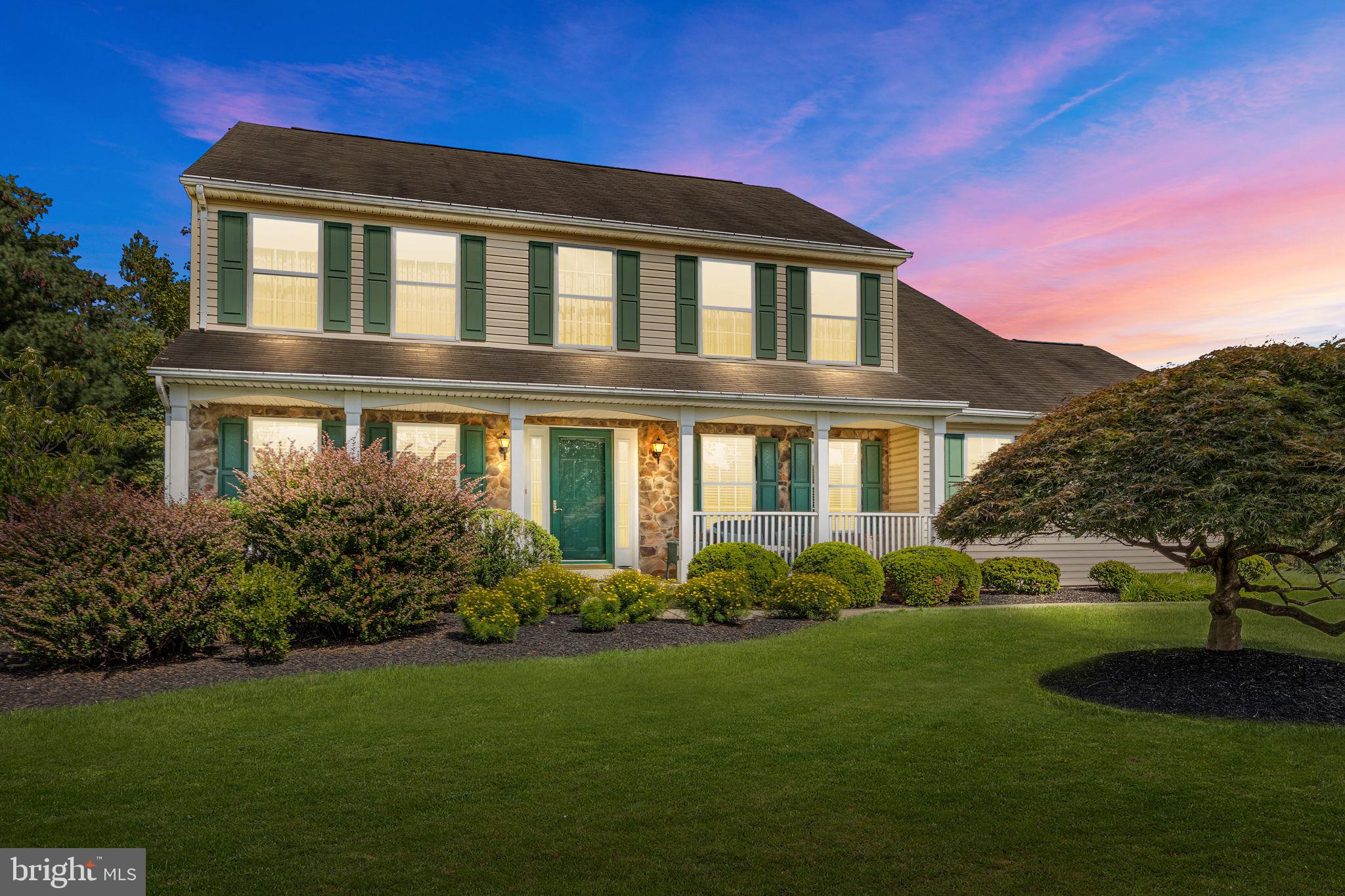 Welcome to 1211 Lady Violet, a beautifully maintained 4-bedroom, 2.5-bath Colonial nestled in the sought-after Squires Knoll community. Set on a picturesque half-acre—one of the most desirable lots in the neighborhood—this home blends timeless Colonial charm with inviting farmhouse accents.
A welcoming front porch sets the stage for the warm, open foyer with gleaming hardwood floors. To one side, a sun-filled formal living room offers a relaxing retreat; to the other, a spacious dining room perfect for hosting gatherings. The dining area flows seamlessly into the well-appointed kitchen, complete with a center island, butler’s pantry, and ample cabinetry. Just beyond, the comfortable family room features a cozy gas fireplace, ideal for relaxing evenings. A mudroom with main-level laundry, a stylish half bath, and direct access to the two-car garage complete the first floor.
Upstairs, the expansive primary suite boasts a vaulted ceiling, two generous closets, and a luxurious en suite with dual sinks, a soaking tub, and a walk-in shower. A versatile sitting area provides the perfect space for a home office or reading nook. Three additional bedrooms—each with a ceiling fan—share a full hall bath with double sinks, a tub/shower, and a linen closet.
The unfinished basement offers abundant storage and includes a water softener. Outdoors, enjoy a private fenced backyard with PVC picket fencing, a large stone patio, and beautifully landscaped surroundings—perfect for entertaining or unwinding.
Move-in ready and meticulously cared for, 1211 Lady Violet offers a rare opportunity in a quiet location just steps from the Horsham Power Line Trail, Cedar Hill Park, and local sports fields.​ Don’t miss your chance to make this exceptional home yours.