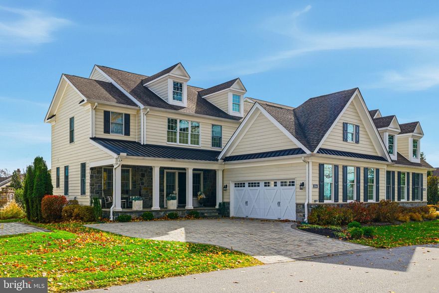 Exceptional opportunity to move in to this absolutely gorgeous and “like new” Twin / Carriage Home at Liseter loaded with upgrades and appealing design selections and color palette. This “Heatherwood” model  from the St. David’s Collection in the highly desirable community of Liseter is truly “turnkey” and its location is fabulous — with a lovely front porch overlooking the green space and Pavilion and an equally impressive private fireside backyard setting!  This special home is just a short walk to the many amenities in the community including the Clubhouse with an outdoor Infinity pool, yoga studio, elegant lounge, game room, fitness center, and covered terrace; the Barn which hosts a “First Friday Social” each month and is available for parties and events; and all the outdoor perks including walking and biking trails, tennis and pickleball courts, and a pond for fishing! What a lifestyle! Space abounds on the interior of this luxurious and exquisite home with a grand 2-story curved staircase, hardwood floors spanning most of the home, a large Study / Home Office with French doors, a formal Dining Room currently being used as a Living Room with beautiful crown mouldings, a tray ceiling and chair rails with convenient attached Butler’s Pantry complete with wine and beverage refrigerators that flows seamlessly into the wonderful open Kitchen!  The Kitchen / Great Room / Breakfast / Dining Area is just spectacular with more than ample space, and boasts a large island with room for seating, tons of cabinetry, elegant light fixtures, a walk-in pantry closet and an incredible floor-to-ceiling stone fireplace with wood mantle surrounded by walls of windows and doors for natural light! There is a tasteful Powder Room on this level and well as a convenient Mud Room off the 2-car attached Garage. The 2nd floor offers equally exceptional space with a sprawling Primary Bedroom Suite with tray ceiling, sumptuous Primary Bath with oversized walk-in shower, delightful Primary Closet fully outfitted for every possible need and it even has a bonus access to the backside of the Laundry Room! There is a huge open landing that is flanked by two other wonderful Bedroom Suites each complete with walk-in closets and private Baths. The Lower Level is not to be missed with remarkable finished space and storage, including an addition Powder Room! Other bonus features include a whole house generator, a fabulous deck and private patio with outdoor fireplace with gas logs and built in gas line for the grill — truly an outdoor oasis! Don’t miss this opportunity! The active community of Liseter offers numerous weekly activities and clubs for all ages. It is conveniently located near the town of Newtown Square, local restaurants, The Ellis Preserve for shopping and dining, Whole Foods, and just a short drive to Wayne! The location also provides easy access to major commuting routes to Philadelphia, the airport, Delaware, and Amtrak and commuter trains.