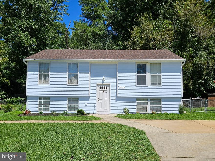 Renovated Split Foyer with new roof in quaint Lincoln, at the foot of the WB&A Trail, a small, quiet community close to Seabrook Marc Train station and New Carrollton Metro.  New laminate flooring throughout the upper level. New kitchen appliances, cabinets and counters, updated bathrooms and freshly painted in neutral colors. The extra large deck in the rear and the enormous back yard is perfect for outdoor gatherings and cookouts. The basement is completely finished with 2 rooms for either bedroom or office and a recreation room with exit to the rear yard.  The huge driveway in the front is big enough for 4 cars! This is a very smart investment and the best space for the money on a third of an acre!