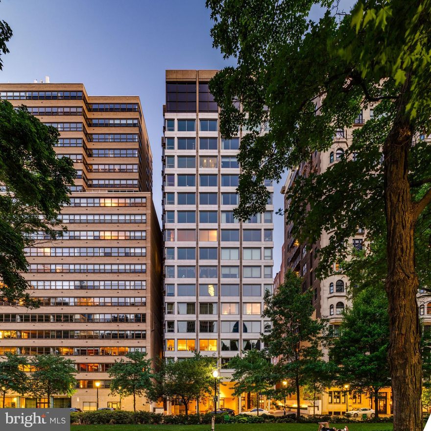Residence 1002 at 1820 Rittenhouse Square offered for the first time in over 40 years. Rarely does a 1820 condo become available. Offering over 3200 square feet encompassing half of a floor! 1002 spans roughly 40 feet along the park and spans the same on the southern side delivering highly sought after unobstructed views both North and South. The 10th floor positioning provides you with both a sense of the Square below while also delivering impeccable 180 degree skyline exposure. An opportunity for you to either undertake a complete redesign of the floorplan OR pursue a more moderate renovation by keeping the existing layout. Currently configured with 2 bedrooms, a Den and 2.5 baths. The building offers arguably the best floorplates in the City. Both flexible and versatile. Impressive scale throughout. Oversized newer floor to ceiling windows create a dramatic center vantage of the park and skyline ahead. An expansive view no other building on the Square can provide. 1820, known as Rittenhouse Square's modern tower built by Raymond Pearlman is the ONLY building on the quiet south side with underground parking. A boutique condo tower shared among 29 residences and secured with 24 hour doorman services. Pet friendly.