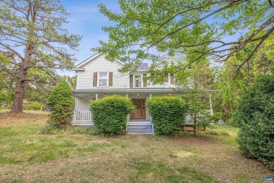 This farmhouse built in 1754 near Scottsville is a perfect minifarm -  on 20 acres, half of which is woods & half cleared, much with fencing. The house offers three bedrooms, 2.5 baths, and plenty of old house charm, and has a brand new roof, 13kw solar ground array that, in my clients' words --  "95% of the time, we don't notice the solar arrays or the battery back-up. They do their thing and we do ours. The 5% of the time that we do are when we see the Appalachian Electric Power autopay confirmation for $7.96 (which is the minimum connection charge) after a full month of July A/C and EV charging, or when we get the roughly-monthly email telling us that one of our SRECs has just been sold and $25 will be deposited into our account. ",Formica Counter