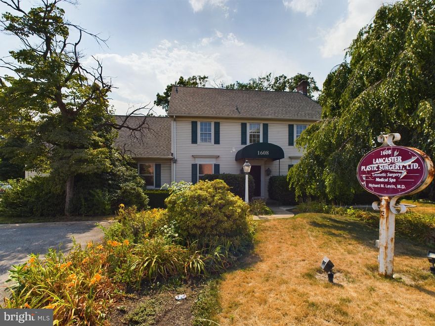 Are you looking for a building with mixed use purposes that is located in an IDEAL/BUSY location in Manheim Township?  Then look no further than 1608 Lititz Pike.  This building includes 3 levels of various sized office space, 4 functional bathrooms and 20 parking spaces that are situated around the side and back of the property.  Great visibility next to Route 30 (east bound). You can gain access to this building off of Lititz Pike or Oak Lane which runs parallel behind the property.  There is also a detached 1 car garage with storage space behind the building.  Gas heat, electric hot water, central A/C and a back-up generator in case the power goes out.   There are multiple entrances into the building and it also has a 3 level fire escape located within the dwelling.   This building would be ideal for someone looking to open a medical office, dental office, veterinarian office, salon/spa or more.  The structure will provide its new owner(s) a large amount of space to grow and thrive a business in a very convenient and visible location.  Make an appointment to view this property soon!