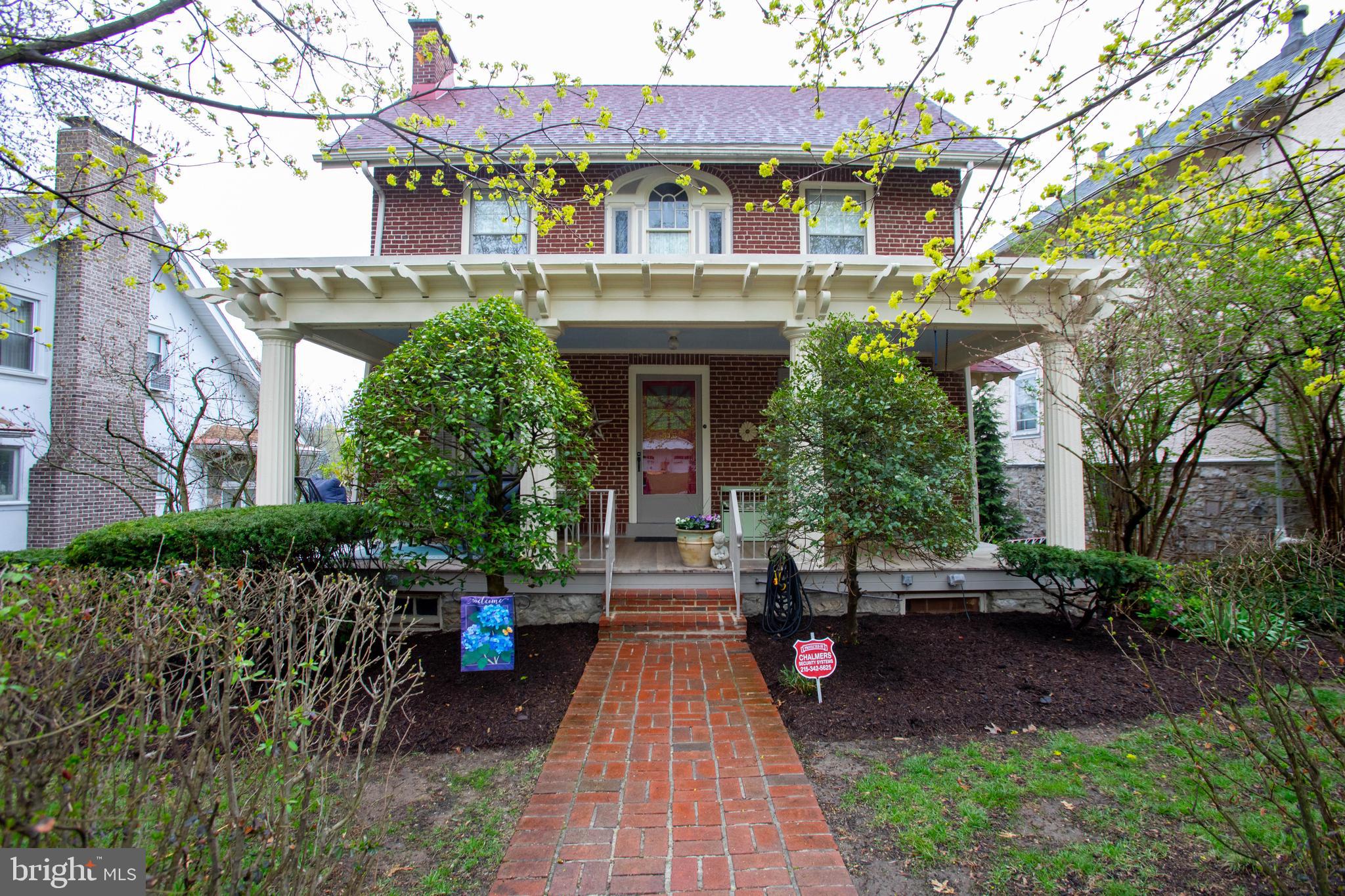 Welcome to this beautifully maintained 1910 home, offering a perfect blend of historic charm and modern updates. Located in a desirable neighborhood, this 4-bedroom, 1.5-bathroom home features an inviting layout with warm character throughout. The first thing you will notice is the gorgeous Mahogany covered front porch. Step inside to discover an updated kitchen with quartz countertops and sleek stainless steel appliances The cozy living room boasts a wood-burning fireplace, perfect for chilly evenings. The main level also features a dining room with antique chandelier, half bath, stacked laundry and access to a wonderful covered rear porch.The home’s electrical system has been fully updated with brand-new wiring and a 200-amp service for peace of mind.Upstairs, you’ll find four bedrooms, one of which is a convenient walk-through space—ideal for a nursery, office, or sitting room. The full bathroom has timeless, amazing original tile work. There is also a huge walk up, unfinished attic. Outdoor enthusiasts will love the fantastic covered deck, which overlooks a beautifully landscaped backyard. The current owner has cultivated gorgeous perennial gardens creating a private oasis. The home also features a new gas boiler for efficient heating and 2022 gas water heater and a roof that was replaced in approximately 2014.