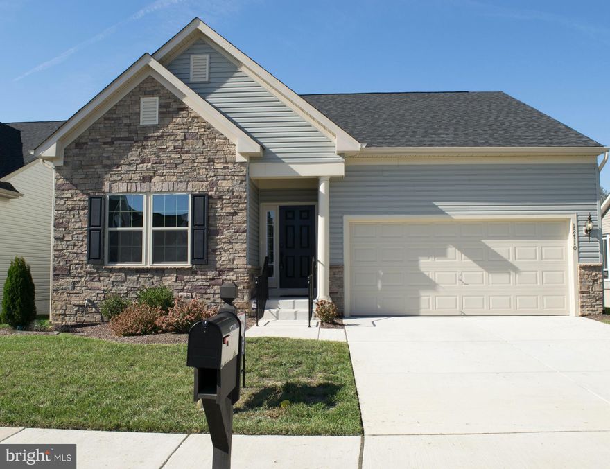 PRICE REDUCED!!NEW HOME BUILT AUG 2016. BEAUTIFUL GOURMET KITCHEN W/HUGE ISLAND, SS APPLIANCES, STILL UNDER WARRANTY, GRANITE COUNTERS TOPS.  BUILT W/EXTRA BUMP OUTS IN MORNING ROOM, MASTER BR & LOWER BR. CUSTOM PLANTATION SHUTTERS THROUGHOUT. OFC ON MAIN LEVEL. NEW DOUBLE PLANK HARDWOOD FLOORS & NEW CARPET. LG STORAGE AREA ON LL. LG DECK, FENCED BACKYARD, BACKS TO WOODS FOR PRIVACY. 55+ COMMUNITY