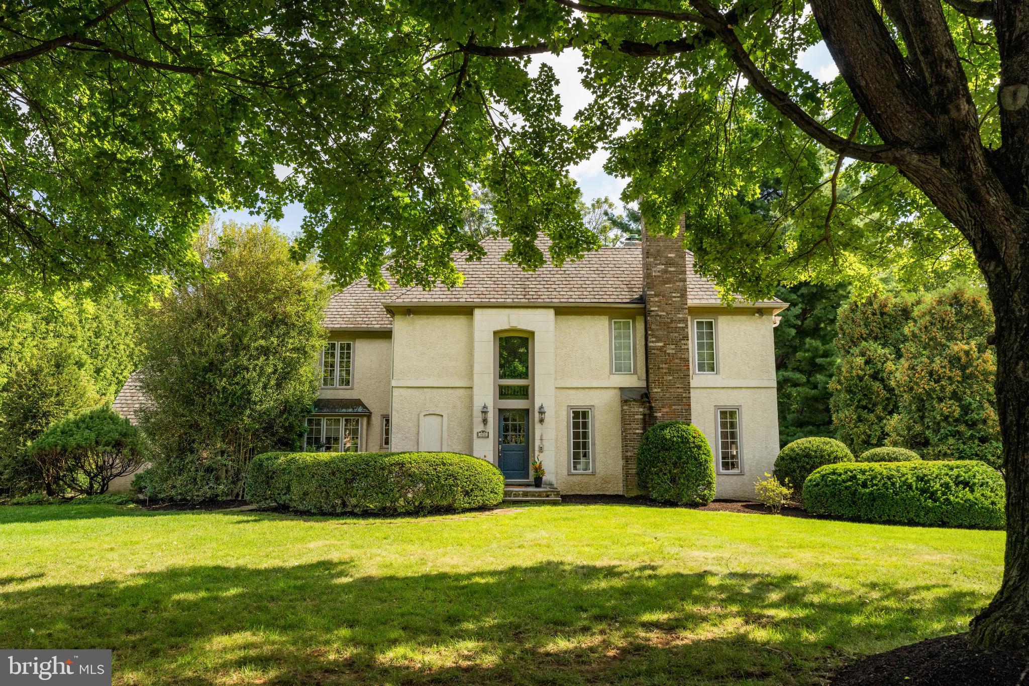 North Side Bryn Mawr Stately French Colonial with amazing curb appeal on a pristine FLAT .69 acre lot and no-through cul-de-sac street. Grand 2 story entrance w/ beautiful turned staircase opens to this amazing 5 bedroom, 4 full and 2 half bath home in the most desired North-Side Bryn of Mawr -- Lower Merion Township. The home is perfect for large scale entertaining and intimate family gatherings w/ circular flow and indoor/outdoor access throughout the residence. The 1st floor offers amazing space including a step-down living room with tall ceilings, marble fireplace and French door to side deck, chef's eat-in kitchen w/ granite counters, glass tiled backsplash, 5 burner gas cooktop, Sub Zero refrigerator, Bosch dishwasher and attached breakfast room w/ direct access to the Mud/Laundry room, oversized 2 car garage and rear deck (perfect for ease of family living)! The kitchen opens to a large formal dining room w/ French doors to the serene and private rear yard with a huge entertaining deck w/ built in grill, beverage refrigerator, hot tub and bench seating. The kitchen also opens to the family room w/ brick fireplace and built-in bar and w/ pocket doors to a large home office w/ wall of built-in bookshelves, skylights and lots of windows. The 2nd level offers an amazing owners suite that is privately set w/ tray ceiling, outfitted walk-in closet, private deck and large original white vintage tiled bath w/ skylight, dual sink vanities, deep jetted tub and separate stall shower. Bedroom's 2 and 3 are Jack and Jill -- each with outfitted walk-in closets and a beautiful new bath w/ designer sourced subway and herringbone tile, deep soaking tub/shower w/ Frameless door and antique brass fixtures. Bedroom 4 has a double closet and accesses a new hall bath w/ Terrazzo floors, modern vanity and oversized frameless shower w/ ornate designer tiles. The expansive finished walk-out lower level offers game/media room, home gym, guest room/office, full bath and lots of organized storage and utilities. This amazing property offers one the opportunity to move in and enjoy or to bring your decorating ideas to make it your own. Top-North Side Bryn Mawr Location minutes to Rosemont, Bryn Mawr & easy access to Center City Philadelphia + TOP RATED LOWER MERION SCHOOLS & MOVE-IN CONDITION make this VERY SPECIAL HOME one NOT TO BE MISSED!!!