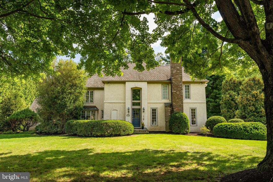 North Side Bryn Mawr Stately French Colonial with amazing curb appeal on a pristine FLAT .69 acre lot and no-through cul-de-sac street.  Grand 2 story entrance w/ beautiful turned staircase opens to this amazing 5 bedroom, 4 full and 2 half bath home in the most desired North-Side Bryn of Mawr -- Lower Merion Township.  The home is perfect for large scale entertaining and intimate family gatherings w/ circular flow and indoor/outdoor access throughout the residence.   The 1st floor offers amazing space including a step-down living room with tall ceilings, marble fireplace and French door to side deck, chef's eat-in kitchen w/ granite counters, glass tiled backsplash, 5 burner gas cooktop, Sub Zero refrigerator, Bosch dishwasher and attached breakfast room w/ direct access to the Mud/Laundry room, oversized 2 car garage and rear deck (perfect for ease of family living)!  The kitchen opens to a large formal dining room w/ French doors to the serene and private rear yard with a huge entertaining deck w/ built in grill, beverage refrigerator, hot tub and bench seating.  The kitchen also opens to the family room w/ brick fireplace and built-in bar and w/ pocket doors to a large home office w/ wall of built-in bookshelves, skylights and lots of windows.  The 2nd level offers an amazing owners suite that is privately set w/ tray ceiling, outfitted walk-in closet, private deck and large original white vintage tiled bath w/ skylight, dual sink vanities, deep jetted tub and separate stall shower.  Bedroom's 2 and 3 are Jack and Jill -- each with outfitted walk-in closets and a beautiful new bath w/ designer sourced subway and herringbone tile, deep soaking tub/shower w/ Frameless door and antique brass fixtures.  Bedroom 4 has a double closet and accesses a new hall bath w/ Terrazzo floors, modern vanity and oversized frameless shower w/ ornate designer tiles.  The expansive finished walk-out lower level offers game/media room, home gym, guest room/office, full bath and lots of organized storage and utilities.   This amazing property offers one the opportunity to move in and enjoy or to bring your decorating ideas to make it your own.  Top-North Side Bryn Mawr Location minutes to Rosemont, Bryn Mawr & easy access to Center City Philadelphia + TOP RATED LOWER MERION SCHOOLS & MOVE-IN CONDITION make this VERY SPECIAL HOME one NOT TO BE MISSED!!!